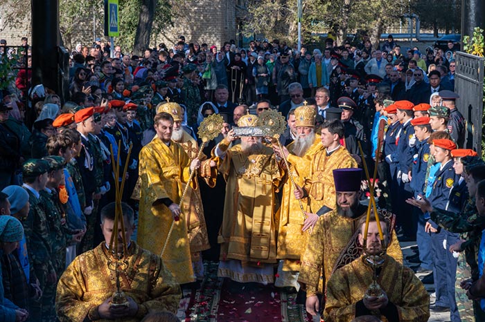 Мощи святого Спиридона отправились из Байконура в Павлодар 