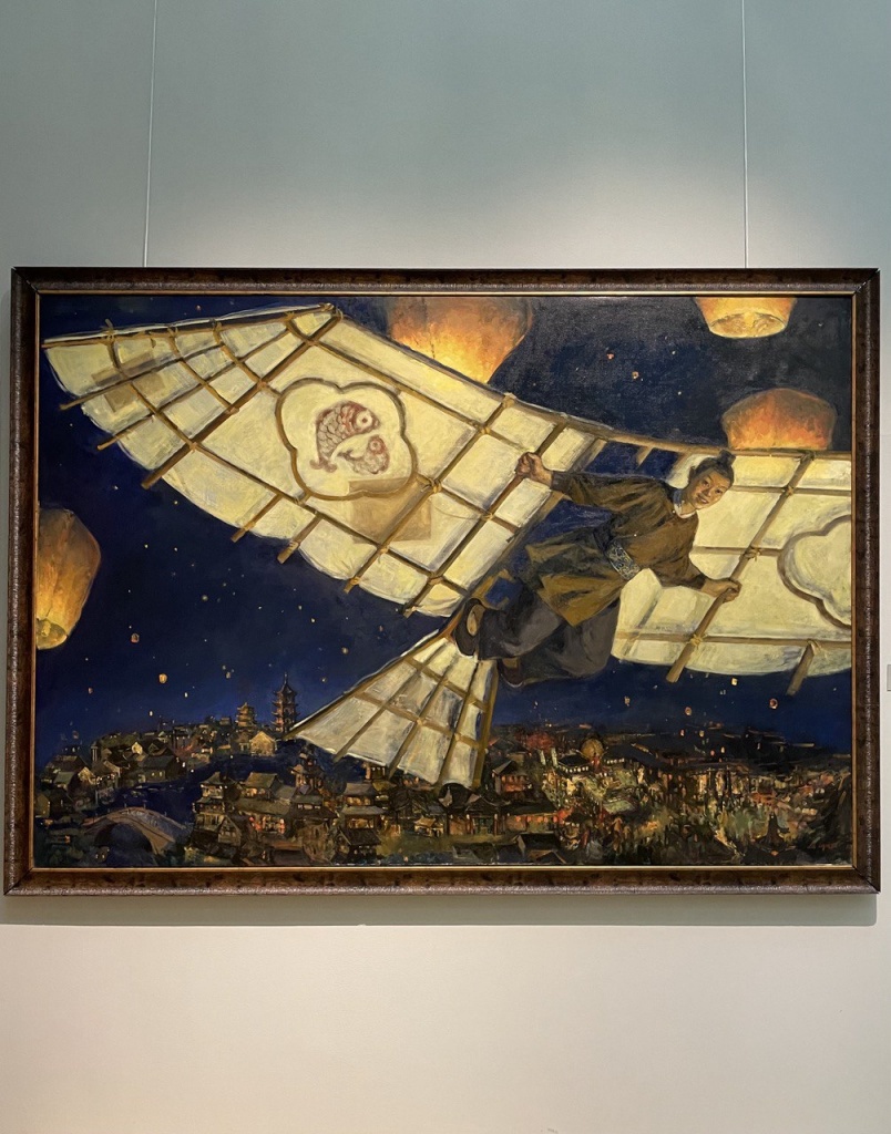 Ли Шужун. Икар. 2022. Холст Масло