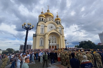 Мощи святого Спиридона впервые прибыли на Дальний Восток России 