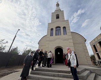 В строящемся храме в Шымкенте прошла первая Божественная литургия 