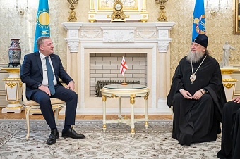 Митрополит Александр встретился с послом Грузии в Казахстане 